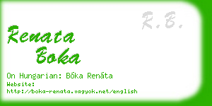renata boka business card